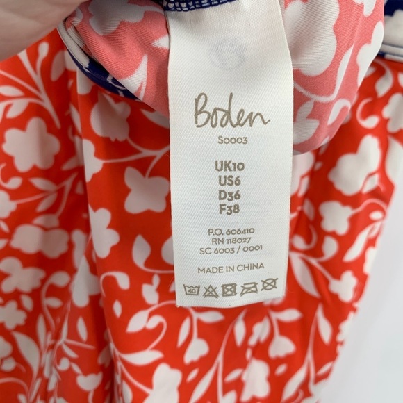 BODEN Positano Tankini Swim Top Halter Swimsuit 6 Floral Vine Print S0003 Women - Picture 7 of 9